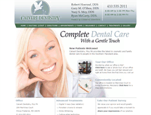 Tablet Screenshot of calvertdentistry.com